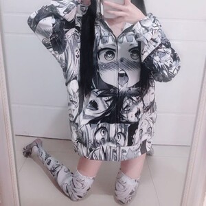 二次元日漫肥宅战袍暗黑美少女开衫拉链外套卫衣cosplay性感可爱