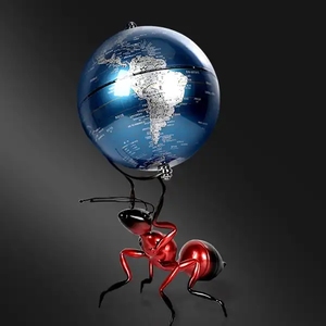 品个艺术老板办公桌上的蚂蚁顶天立地摆件有格◆新品◆局有气势