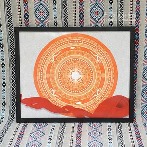 装饰画少数元素广西民族特色挂画壮族铜鼓图案壁画会议室客栈酒店