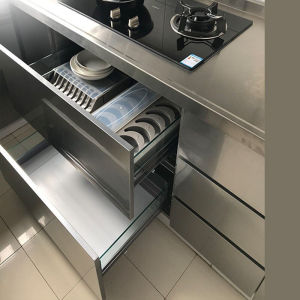 上海苏州上门不锈钢整体橱柜定制厨房灶台台面翻新拆旧订制厨柜门