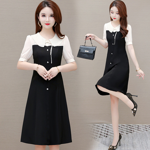 格林82073夏季装新款女装格林菲尔gc连衣裙子打底裙圆领雪纺纱