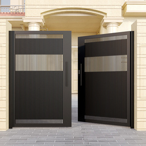 户外花园栅栏院门铁艺不锈钢别墅大门格栅双开门庭院门乡村院子门