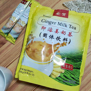 宏贸即溶姜奶茶固体饮料三合一马来西亚原装进口35克*12条学生