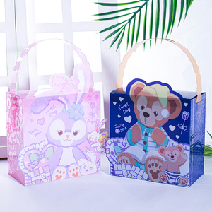 儿童节礼物盒生日十周岁伴手礼包装盒卡通透明盒宝宝满月礼品袋