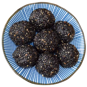 善粮大叔黑芝麻丸正品500克九蒸九晒黑芝麻丸子纯手工熟黑芝麻球