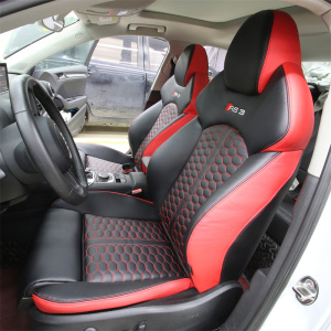 包真皮座套奥迪a3汽车座椅包皮内饰改装翻新换皮大包围电动rs运动