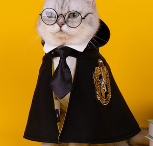宠物斗篷宠物猫咪披风哈利波特魔法学院小型犬衣服潮cos宠物披肩