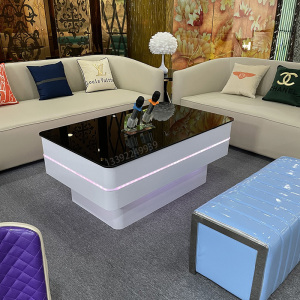 新款不锈钢 ktv茶几包厢黑钛酒吧台卡座夜店桌子网红嗨房沙发定制