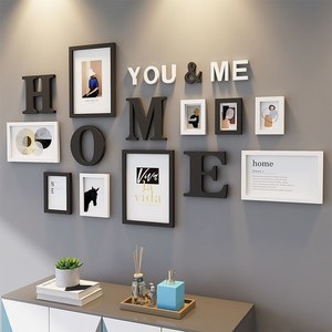 创意照片墙装饰品房间相框挂墙上免打孔客厅餐厅背景墙洗照片组合