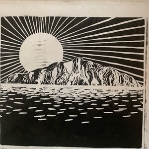 手工木刻版画代刻定制风景动物装饰画板画原创 现货 作业装饰包邮