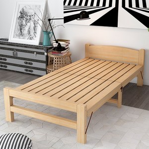 折叠床单人儿童木板床板式80CM简易床0.90一米二宽八十公分1米5