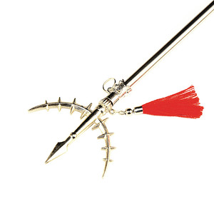 1:6古代兵器武器模型 宇文成都凤翅镏金镋鎏金镗少林龙须镗三国