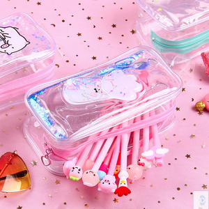 星空笔袋梦幻流沙儿童少女水晶流沙笔袋大容量透明少女心可爱.