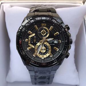 卡西欧手表男大表盘计时运动款钢带防水赛车红牛石英男表efr556d