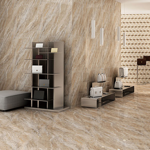 广东黄色玉石金丝釉通体大理石800x800客厅瓷砖卫生间地砖镀金砖