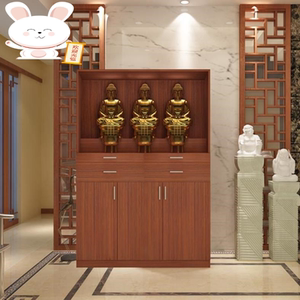 阳台放财神爷的柜简约家用神堂 柜客厅转角桌子香炉柜子立柜组