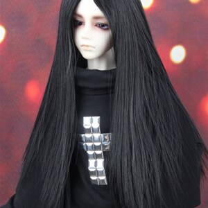 d/sd娃娃假发大古风 中分黑发 1/y3 1/顶 1/6 叔 男娃发 34包邮