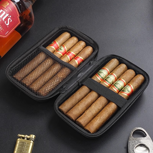 高端雪茄保湿袋便携8支装收纳包多功能古巴雪茄香姻套装工具配件