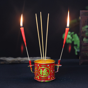 香炉家用室内供奉圆铁大号供佛插香祭祀拜神蜡烛烧香上香焚香炉碗