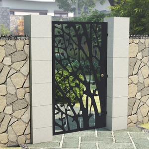 定制围墙栅栏门现代不锈钢别墅花园院子小门户外铁门庭院门单双开