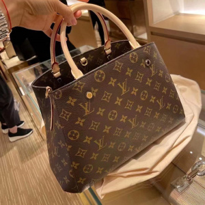 【奢侈拍】lv/路易威登女包 montaigne bb蒙田包手提包单肩斜挎包