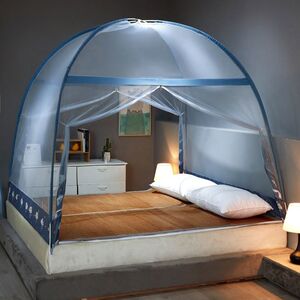 =科莎新款懒人蒙古包围帐蚊帐免安装1.5米x18x2米双人床.1.2米加