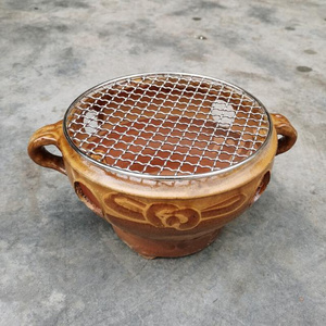 火盆煮茶手提炭盆烤火盆冬天取暖器室内炭火炉陶瓷烤火s炉老式炉