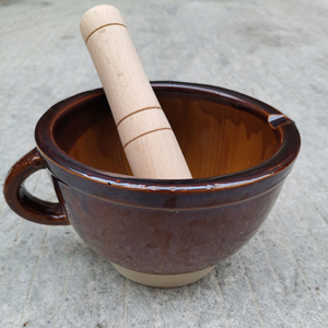 擂蛋擂皮钵擂辣椒捣蒜r钵擂饭擂茶漆磨桃江擂茶钵送无研榉木棒