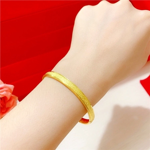 9999手镯黄金老凤祥和金手镯彩金手镯女金首饰送手镯玫瑰金首饰潮