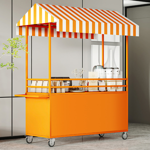 摆摊餐车手推车户外夜市小吃车促销花车商用可移动带轮售货地摊车