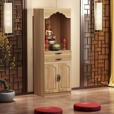 高档立柜台式靠墙立式神位落地层龛双关文m财神u供神佛公带门大