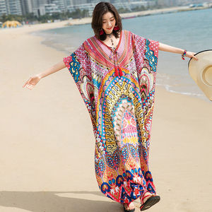 云南泰国大码异域旅游宽松民族风沙滩裙藏服女连衣裙服装新疆西藏
