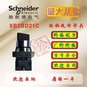 施耐德选择开关2档 22mm XB2-BD21C 2位自锁BD33转换旋钮三档BJ41