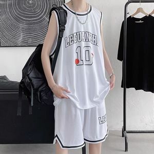 篮球服套装男夏季学生韩版宽松百搭无袖运动背心球裤打球衣两件套