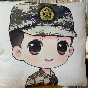 新品军恋抱枕彩人迷军兵娃娃公y偶玩仔兵哥送女友礼物布娃娃抱枕