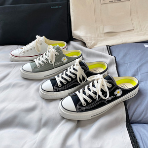 star匡威夏季男鞋1970s经典帆布鞋板鞋半拖一脚蹬小雏菊女没后跟