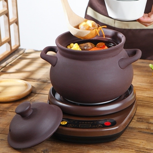 紫砂锅煲汤家用全自动燃气耐高温砂锅煤气灶专用沙锅小号炖锅瓦煲