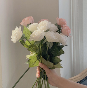 办公,文化 仿真园艺 仿真植物 仿真白玫瑰花