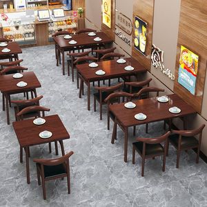 4人早餐餐桌肯德基麦当劳餐桌椅家用小户型出租房火锅桌子长方形