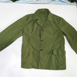 六七八十年代女士的确良绿色西服衣服的确良老服装道具(很新)m
