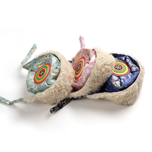 藏族服饰儿童小毡帽/冬季女童藏式加绒保暖帽子男童/康巴服饰新式