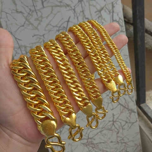 王铁锤金包银马鞭手链坦克大气老板仿真金不掉色黄金男马鞭金链子