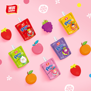 雅客迷你欢吸吸冻果冻布丁休闲儿童零食可吸果冻多口味袋装600g