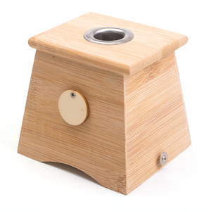 御道木质艾灸盒家用随身灸竹制非无烟腰腹部艾灸器具适用艾条艾柱