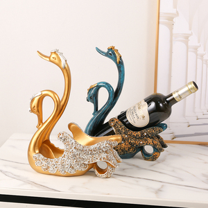 创意天鹅红酒架摆件轻奢酒柜装饰品现代欧式客厅家居餐桌葡萄酒托