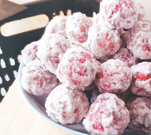 糖雪球不化糖技术小料滚雪球技术料子糖炒山楂粉冰