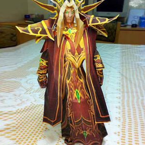 凯尔萨斯魔兽世界3d纸模型diy手工益智玩具手办摆件装饰