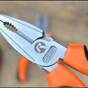 rico钢丝钳尖嘴斜口钳电工偏心省力老虎钳子斜嘴德国品牌进口品质