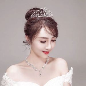 适合短发的新娘头饰新款韩式新娘皇冠头饰发饰套装婚纱配饰结婚饰