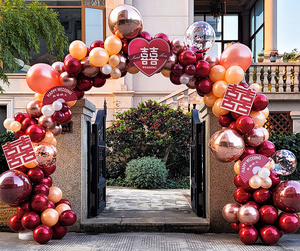 网红结婚庆订婚礼布置装饰气球拱门开业店庆门口室外场景支架用品